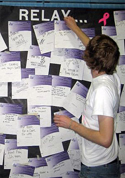 Participants were encouraged to share why they chose to walk at Relay for Life.