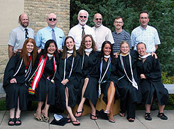The physics department's 2008 graduating class included 16 graduates&mdash;seven of whom were women.