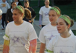 In 2005 nearly 400 Gustavus students participated in the campus Relay for Life and the event raised more than $39,000.