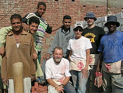 Adam Stubbendick (second from right) on a Habitat for Humanity work trip to Egypt.